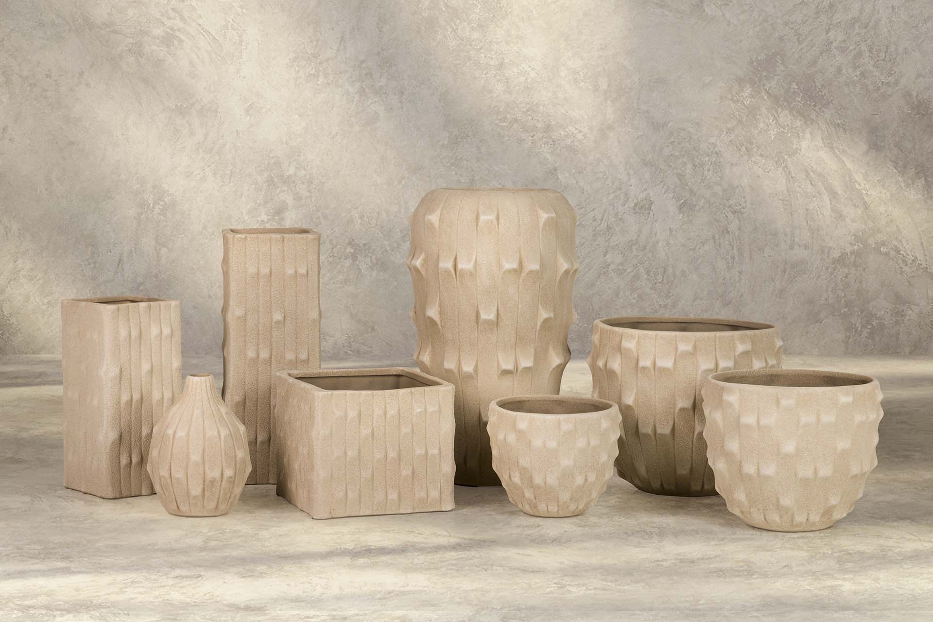 JARRON CERAMICA MARRON 30x30x50 CM