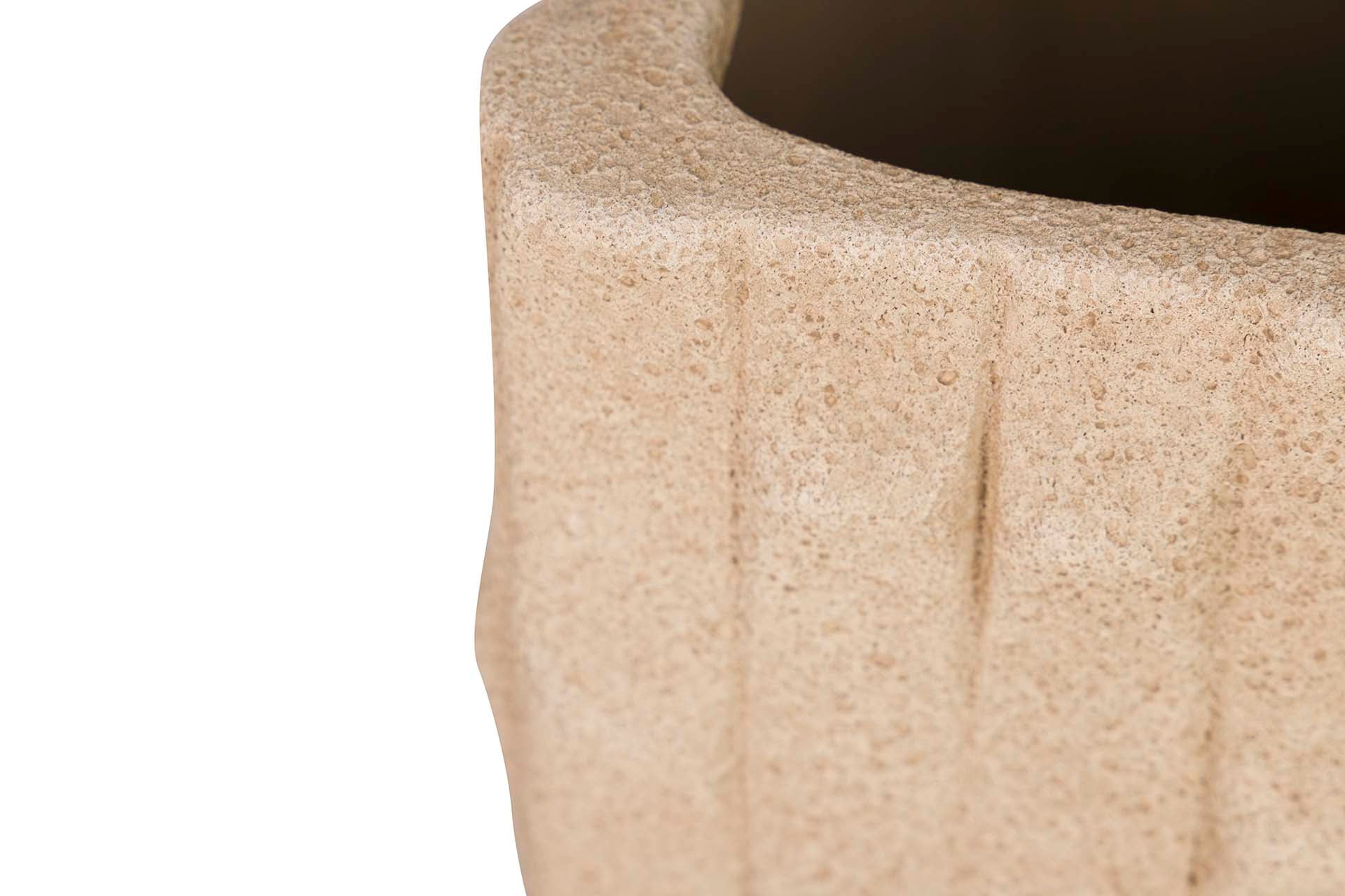 JARDINEIRA DE CERÂMICA MARROM 24x24x20 CM