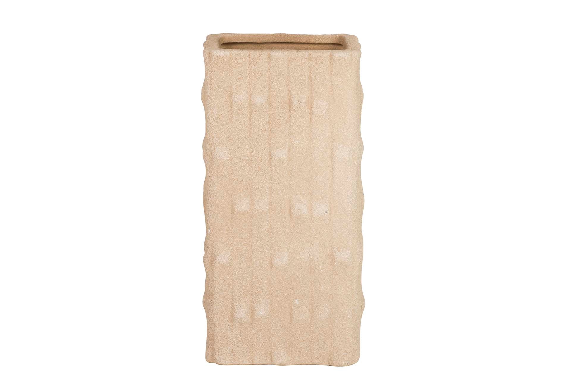 BROWN CERAMIC VASE 15x15x31 CM