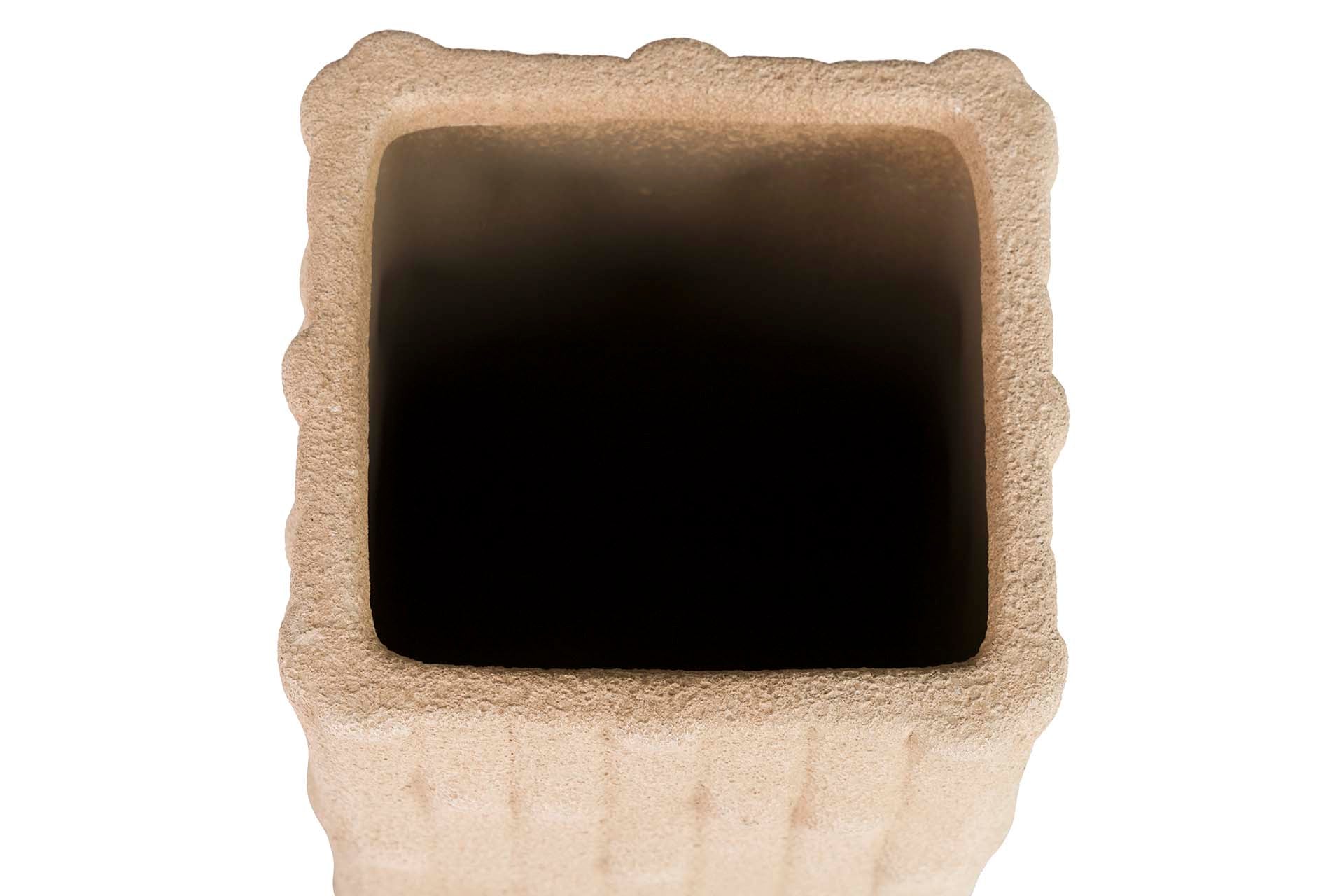 BROWN CERAMIC VASE 15x15x31 CM