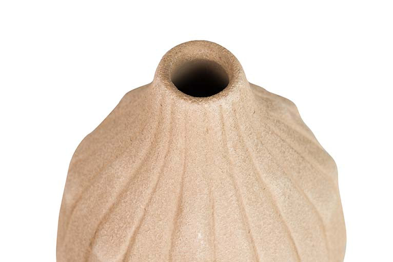 BROWN CERAMIC VASE 17x17x22 CM