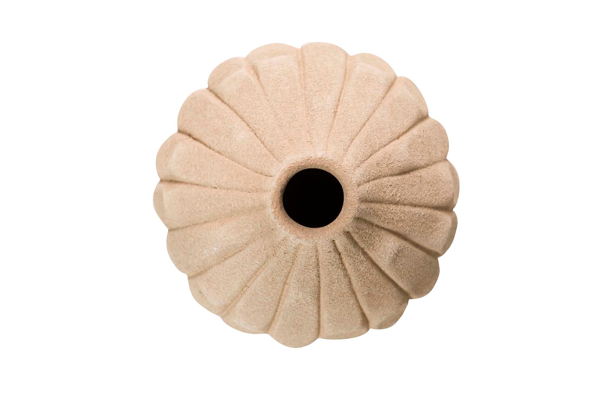 BROWN CERAMIC VASE 17x17x22 CM