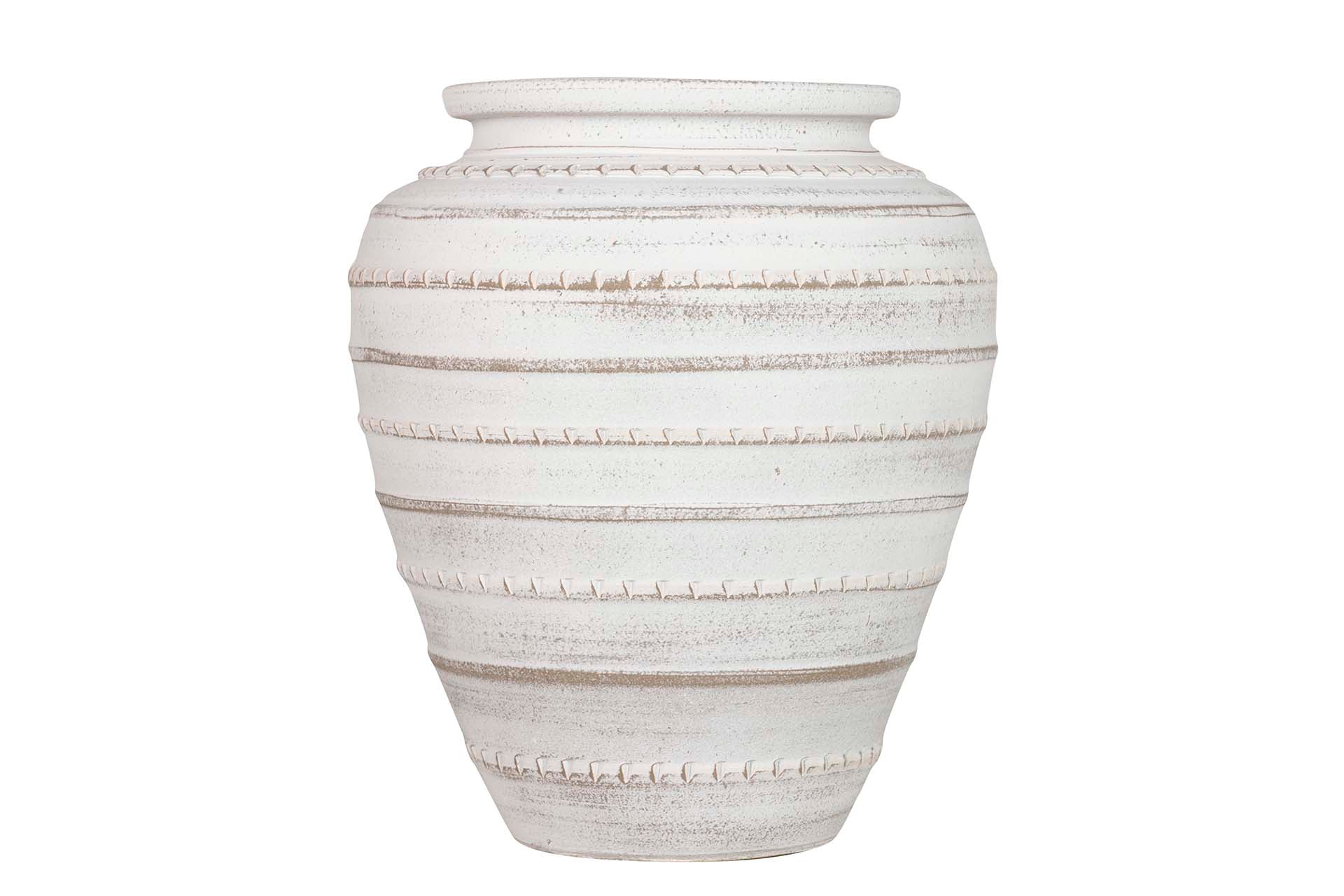 JARDINEIRA DE CERÂMICA CINZA 31x31x35 CM