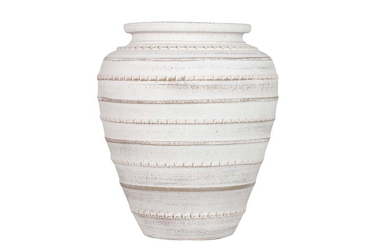 JARDINEIRA DE CERÂMICA CINZA 31x31x35 CM