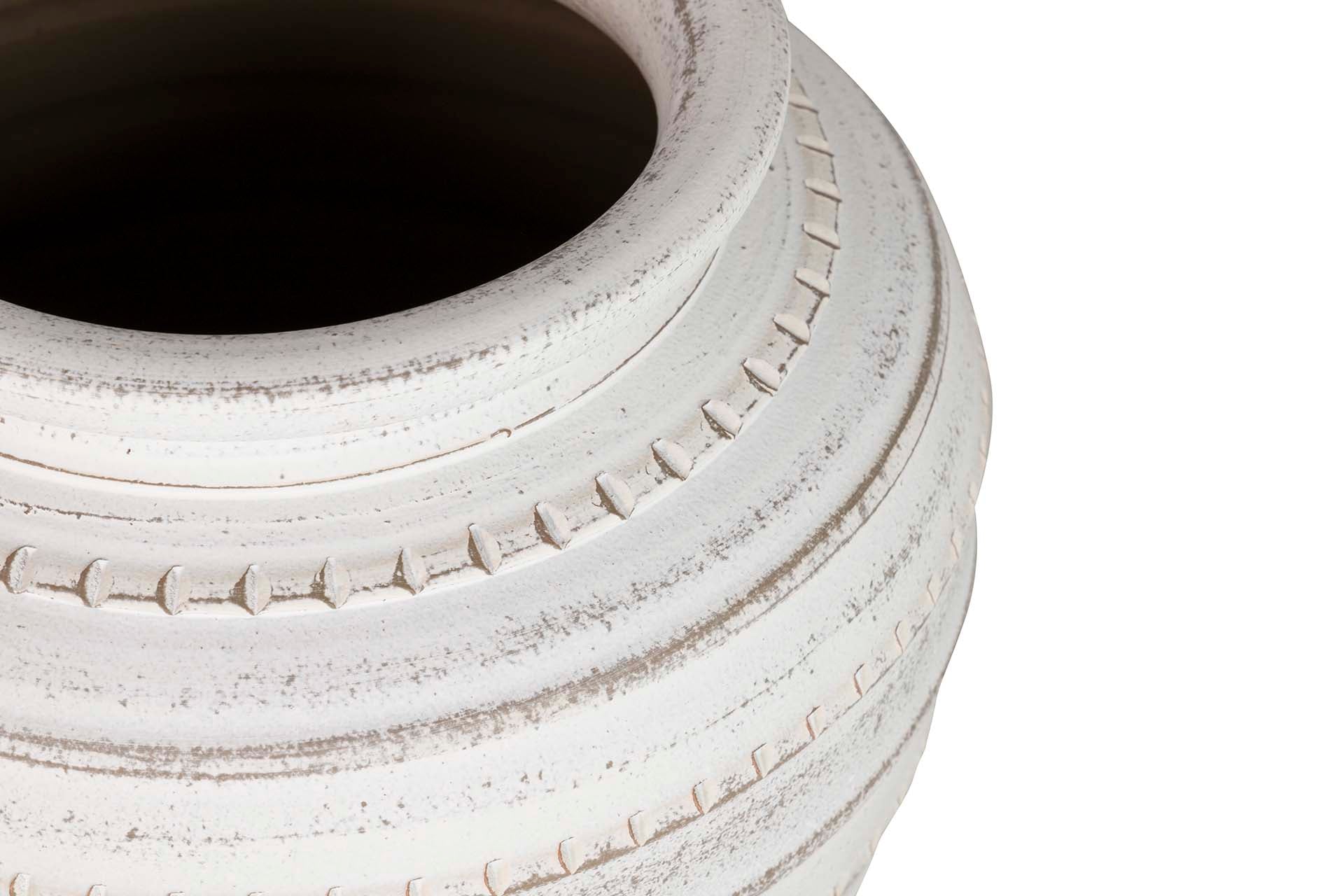 JARDINEIRA DE CERÂMICA CINZA 31x31x35 CM