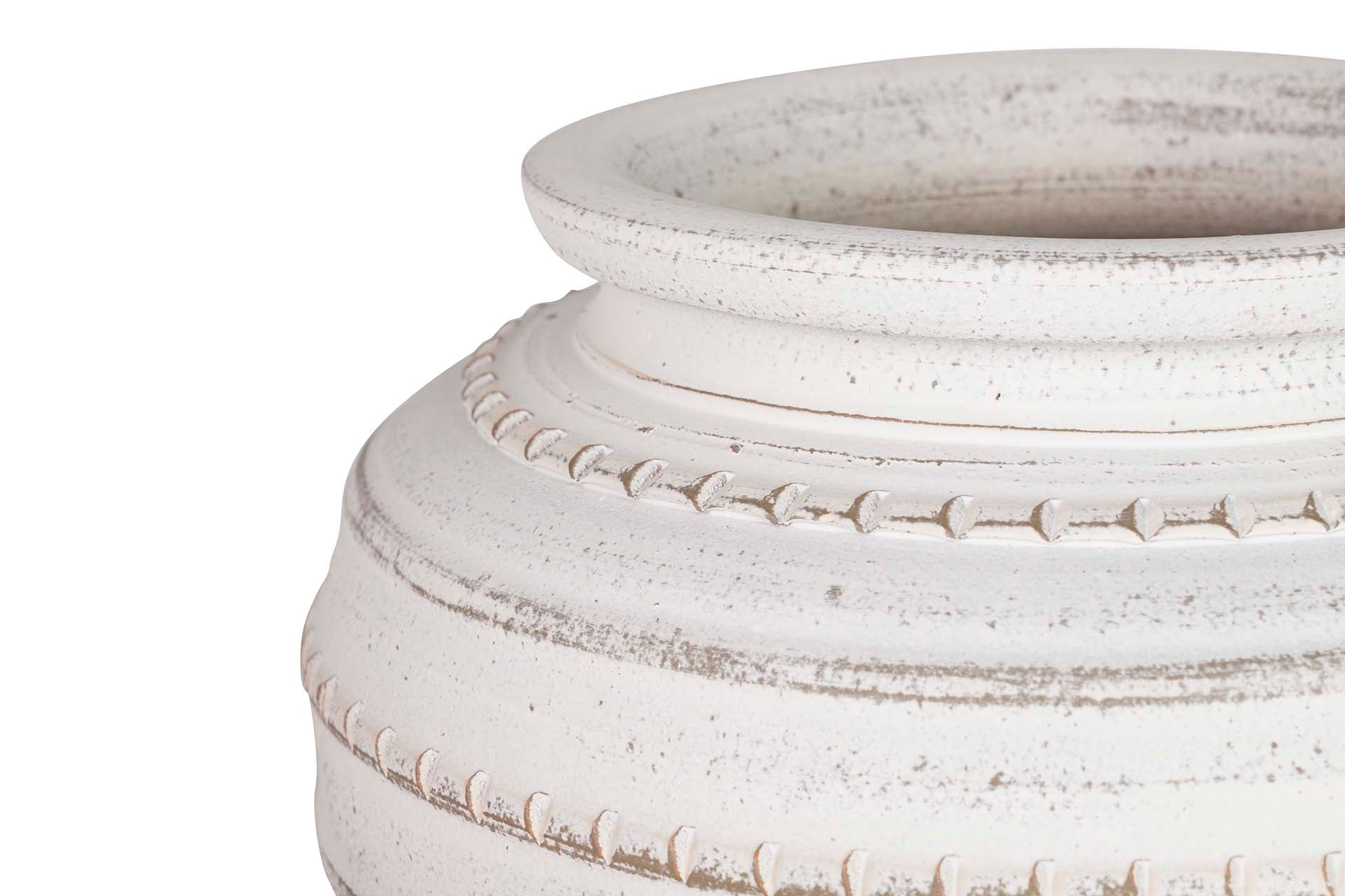 JARDINEIRA DE CERÂMICA CINZA 31x31x35 CM