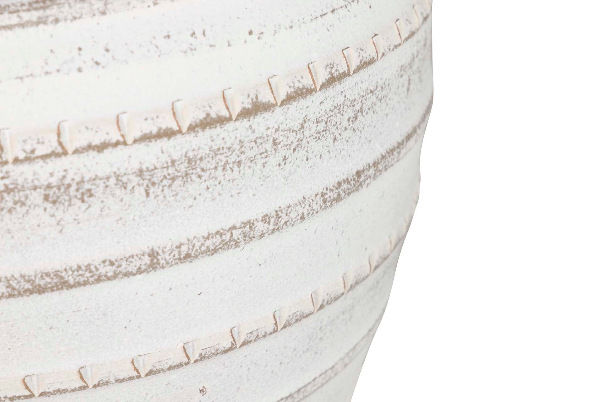 JARDINEIRA DE CERÂMICA CINZA 31x31x35 CM