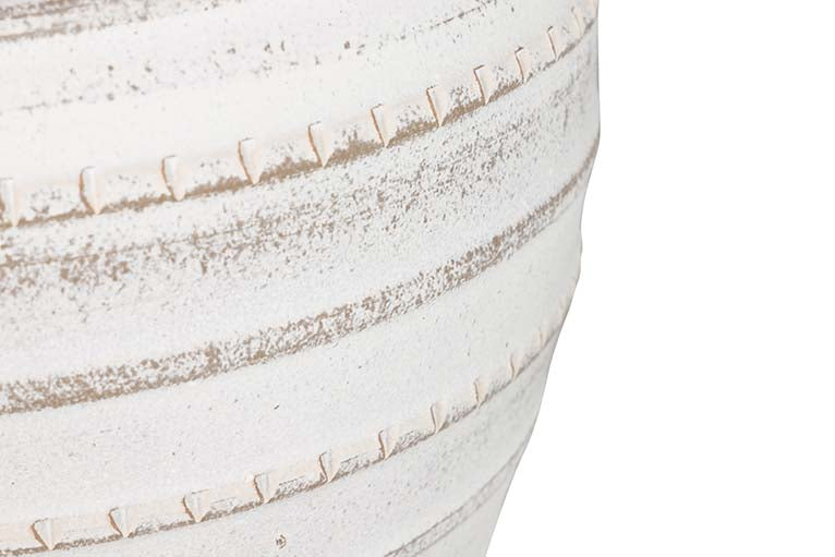 JARDINEIRA DE CERÂMICA CINZA 31x31x35 CM