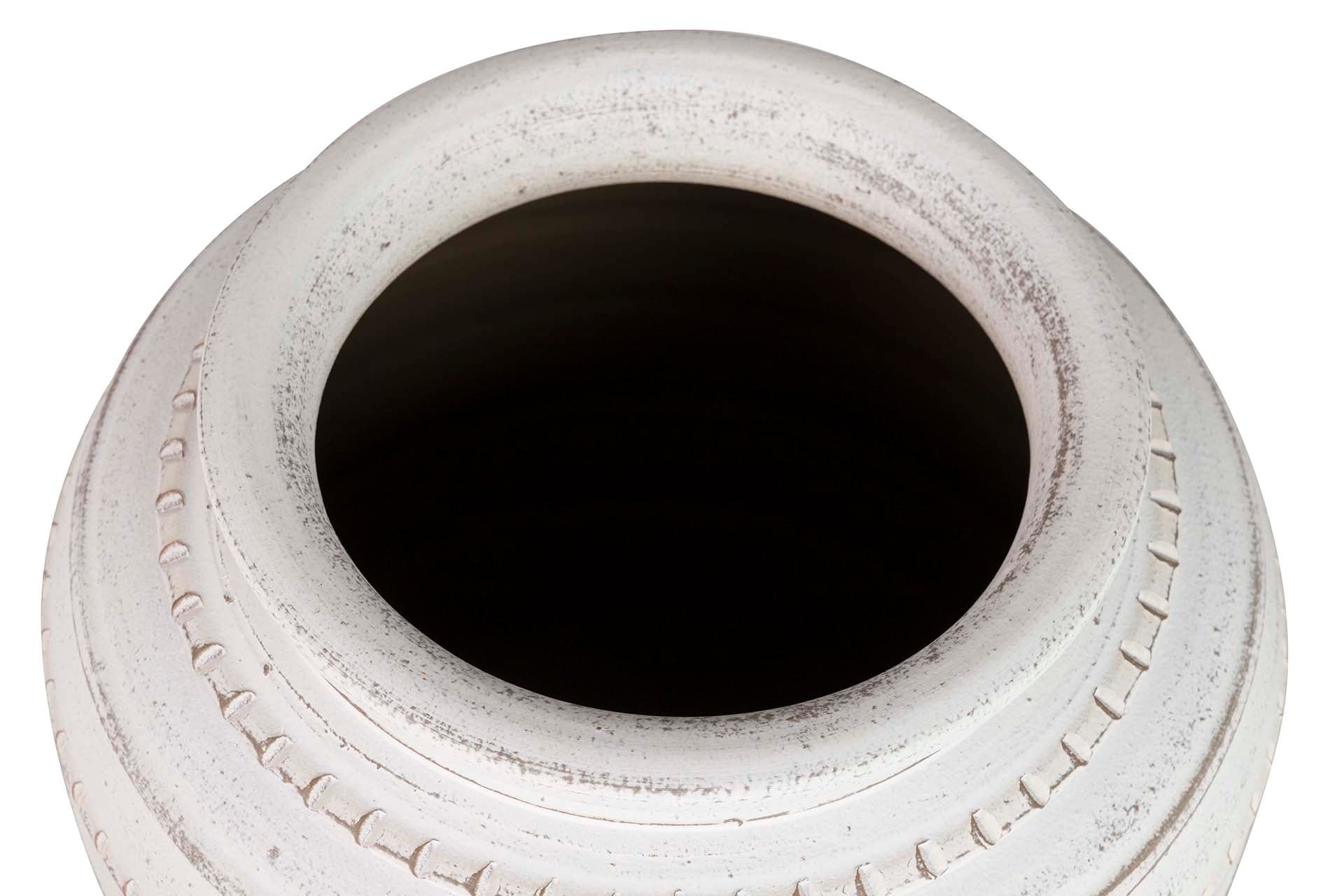 JARDINEIRA DE CERÂMICA CINZA 31x31x35 CM