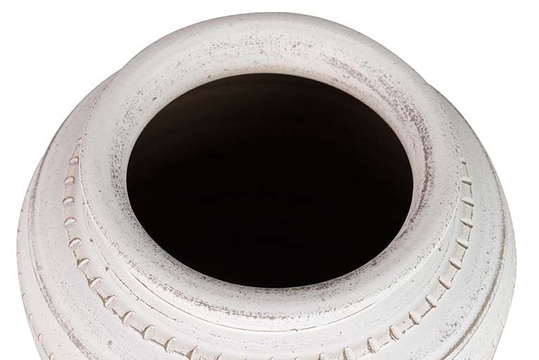 JARDINEIRA DE CERÂMICA CINZA 31x31x35 CM