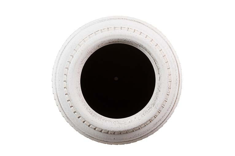 JARDINEIRA DE CERÂMICA CINZA 31x31x35 CM