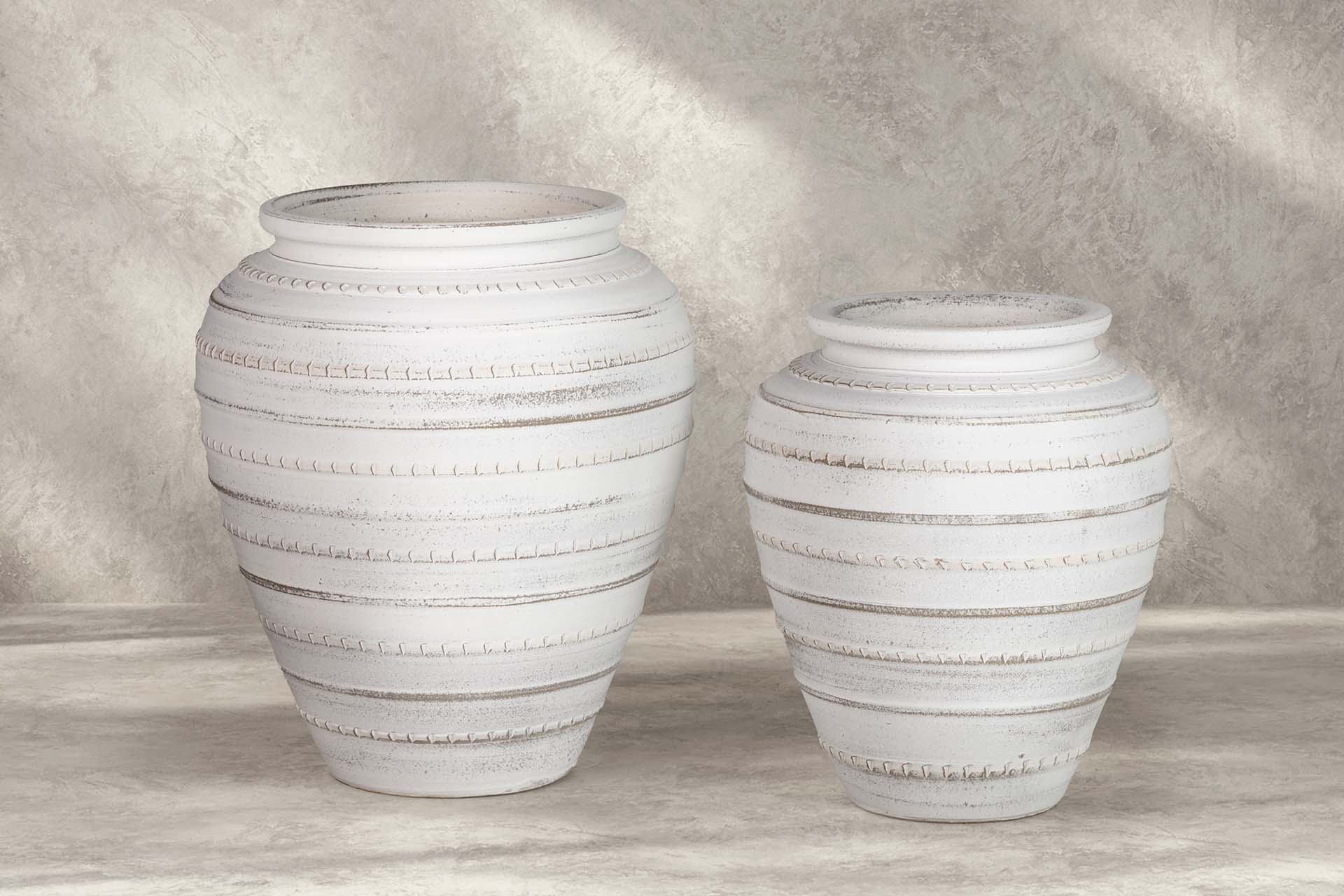 JARDINEIRA DE CERÂMICA CINZA 37x37x44 CM