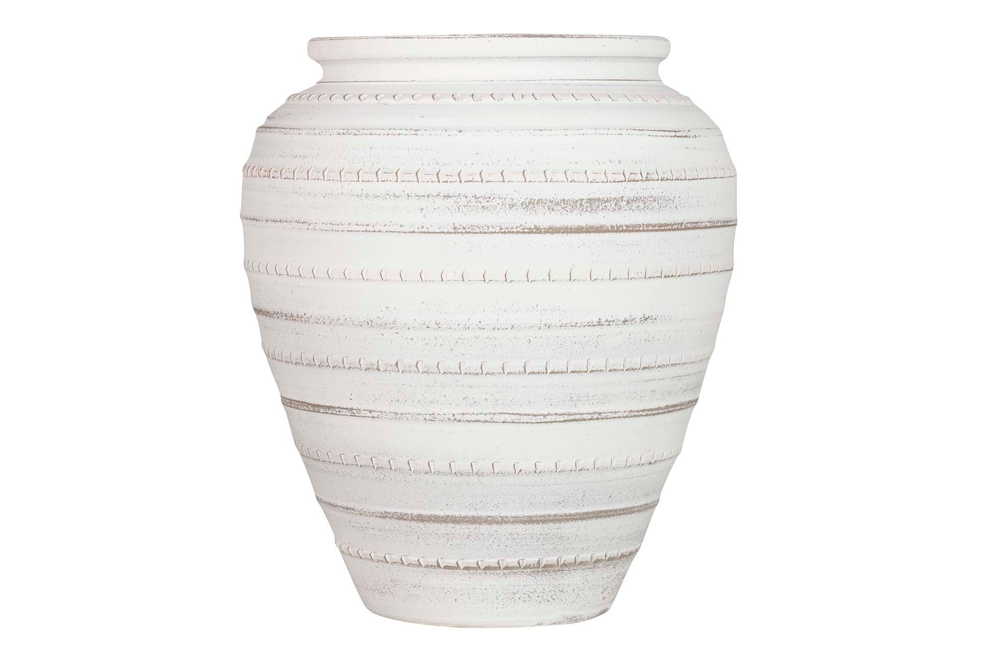 JARDINEIRA DE CERÂMICA CINZA 37x37x44 CM