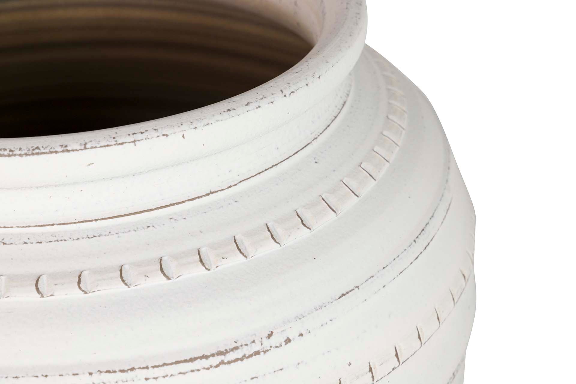 JARDINEIRA DE CERÂMICA CINZA 37x37x44 CM