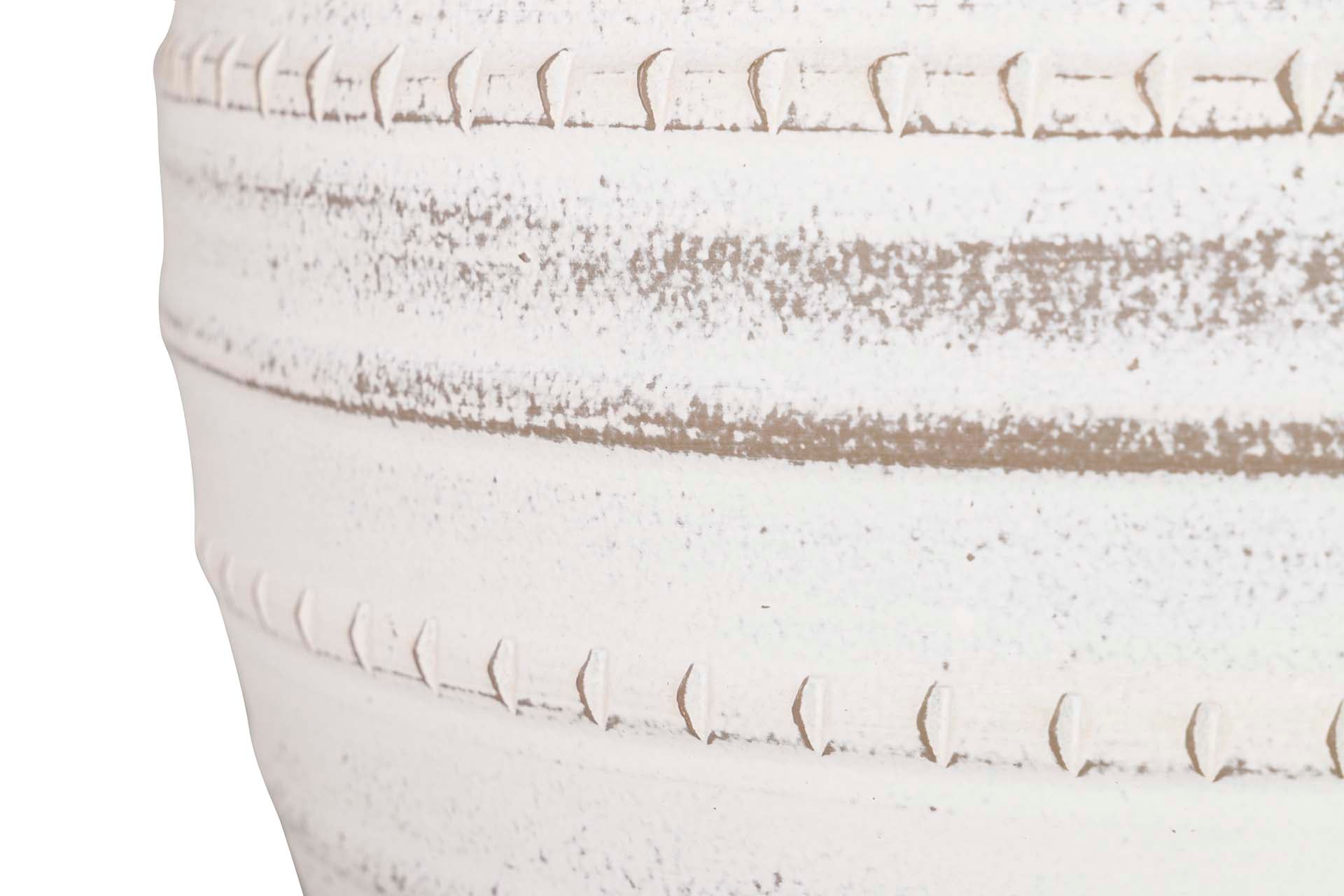 JARDINEIRA DE CERÂMICA CINZA 37x37x44 CM