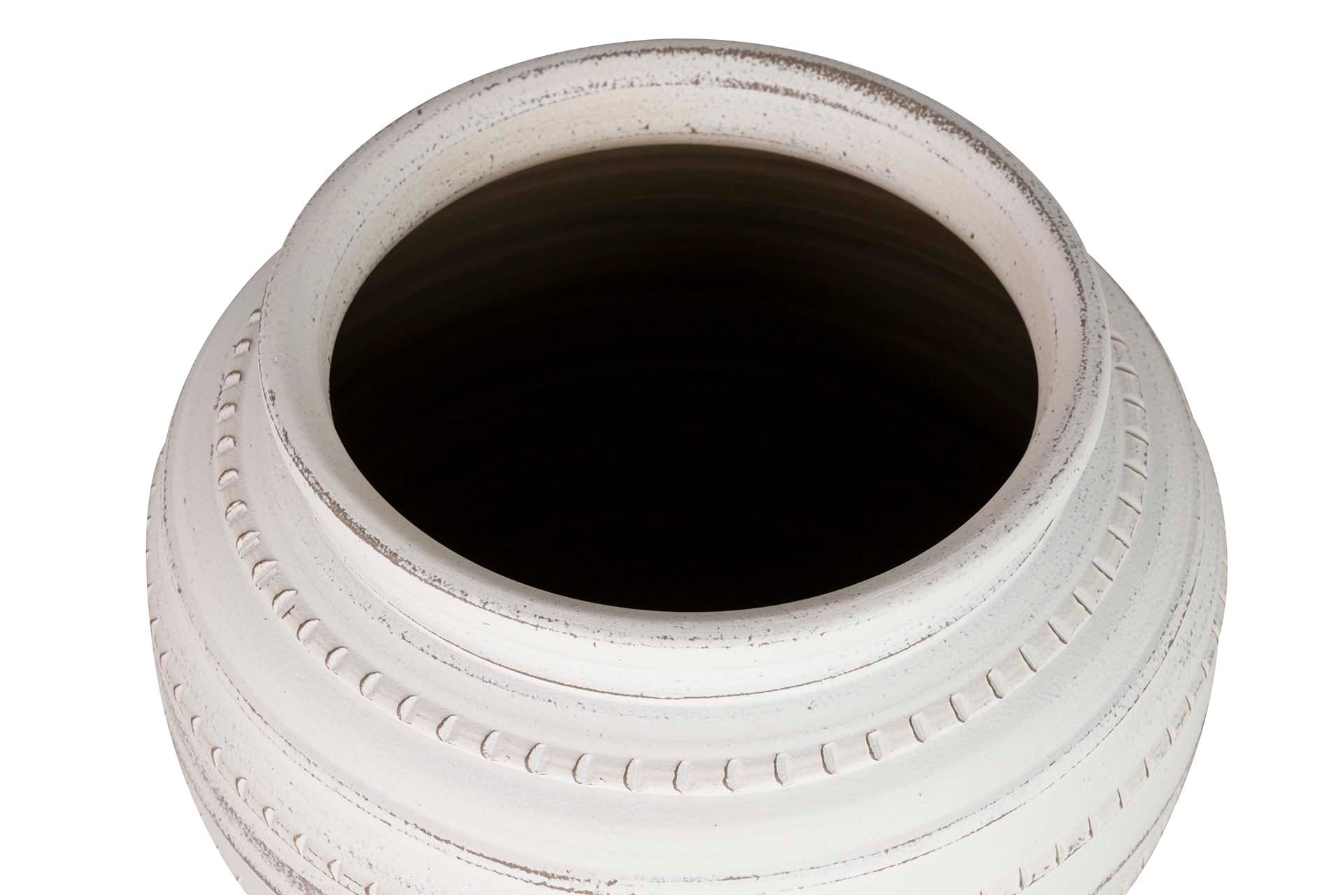 JARDINEIRA DE CERÂMICA CINZA 37x37x44 CM