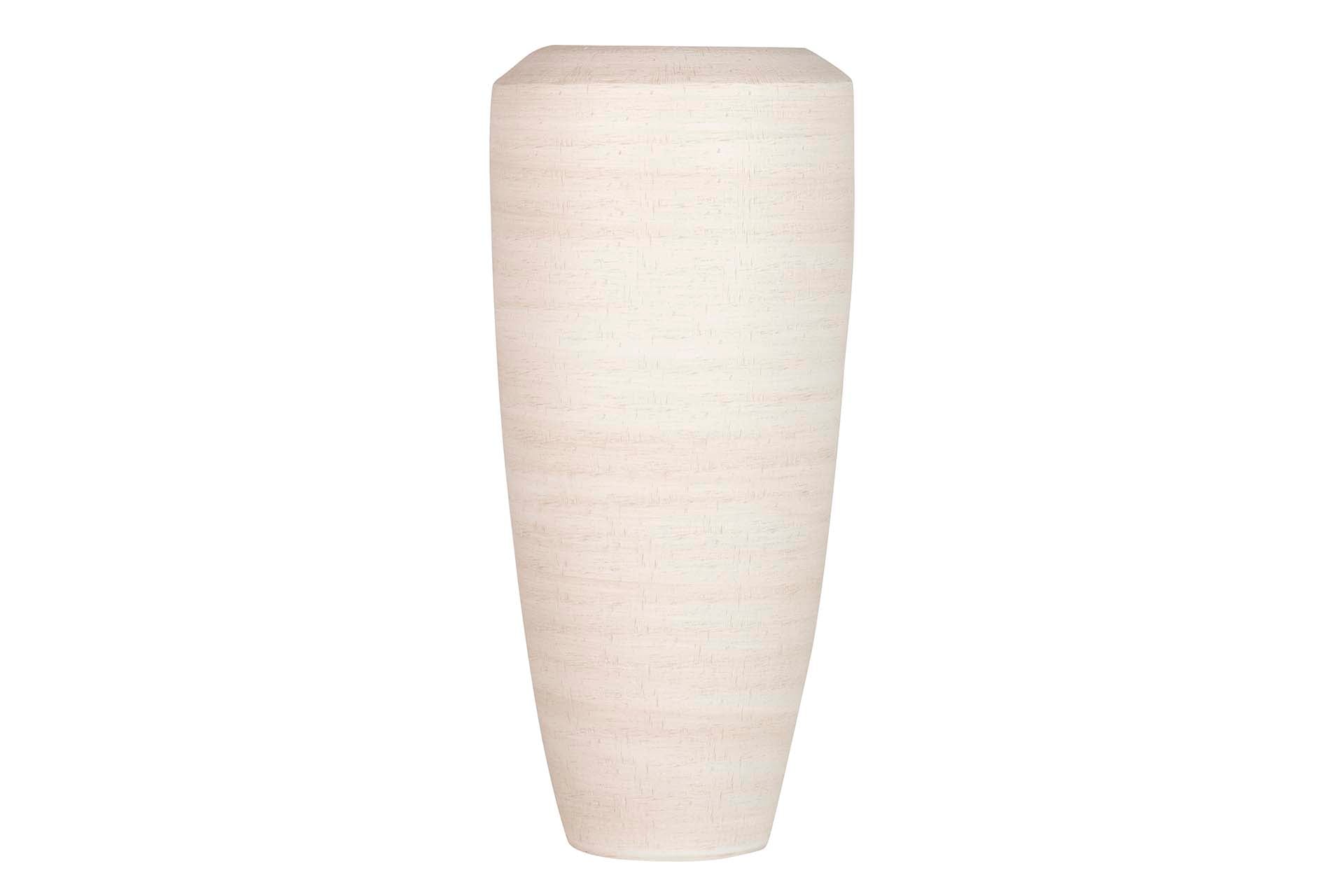 JARRON CERAMICA BLANCA 35x35x80 CM