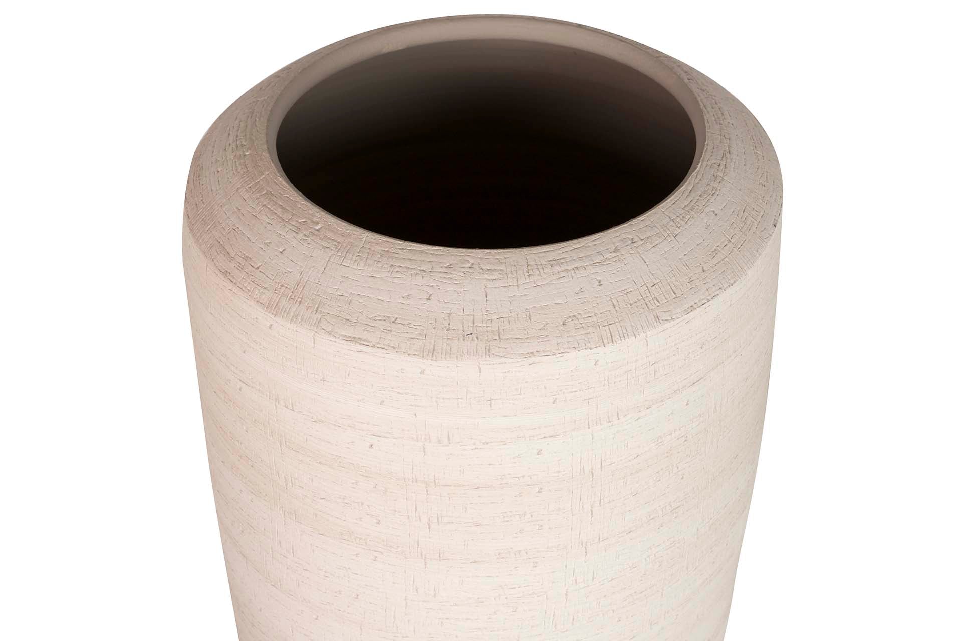 JARRON CERAMICA BLANCA 35x35x80 CM