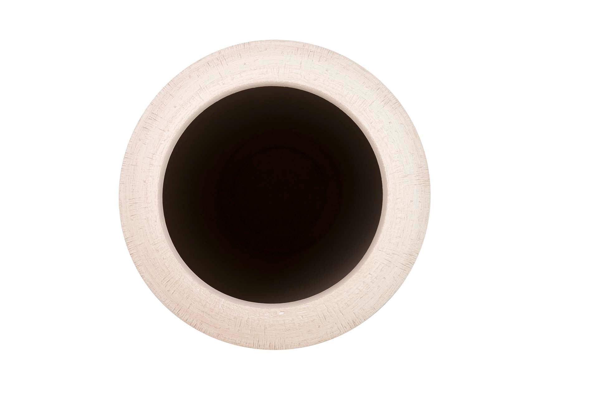 JARRON CERAMICA BLANCA 35x35x80 CM