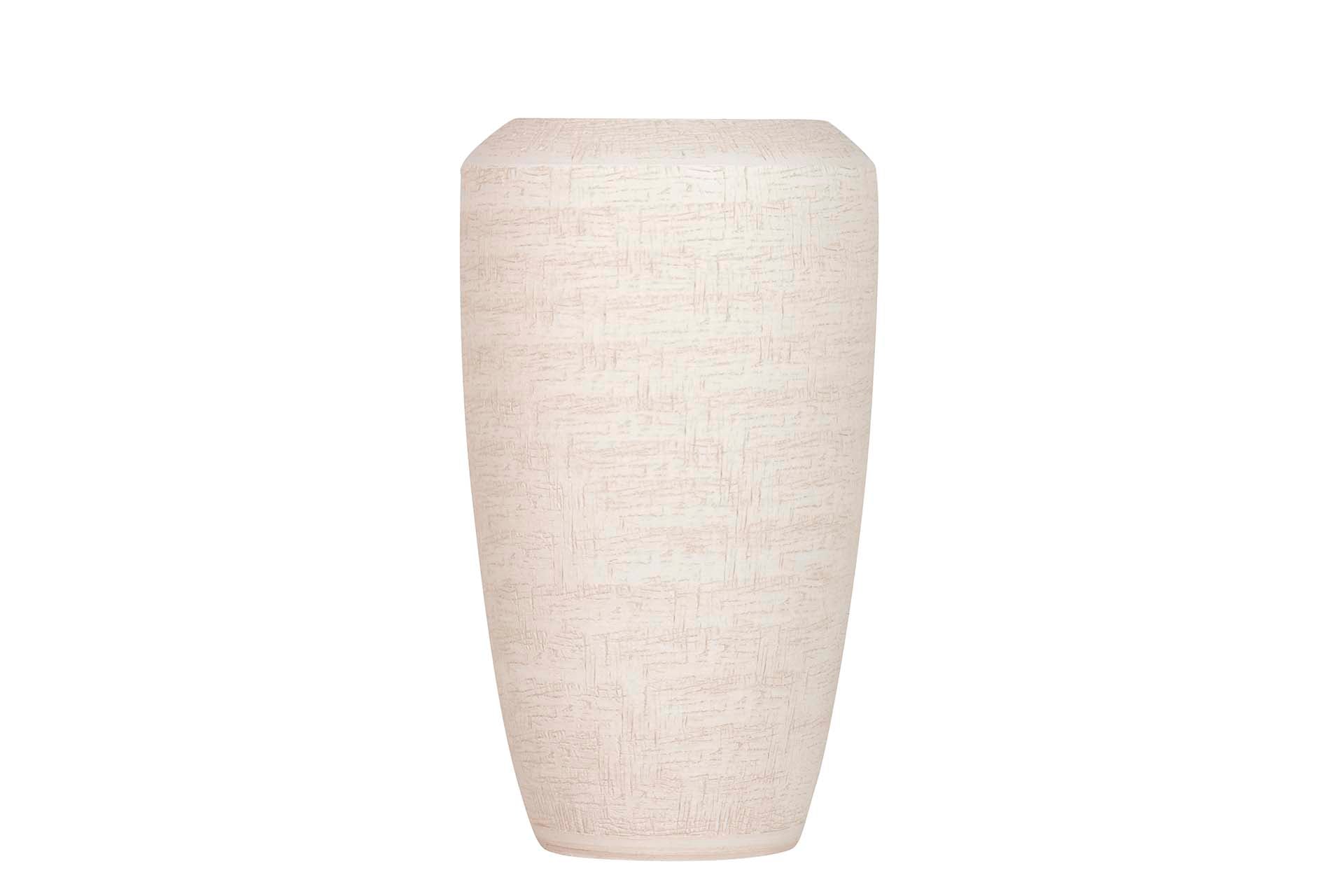 JARRON CERAMICA BLANCA 22x22x39 CM