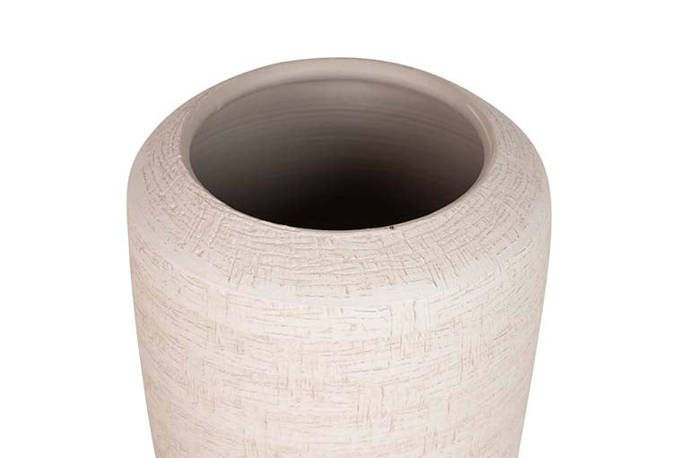 JARRON CERAMICA BLANCA 22x22x39 CM