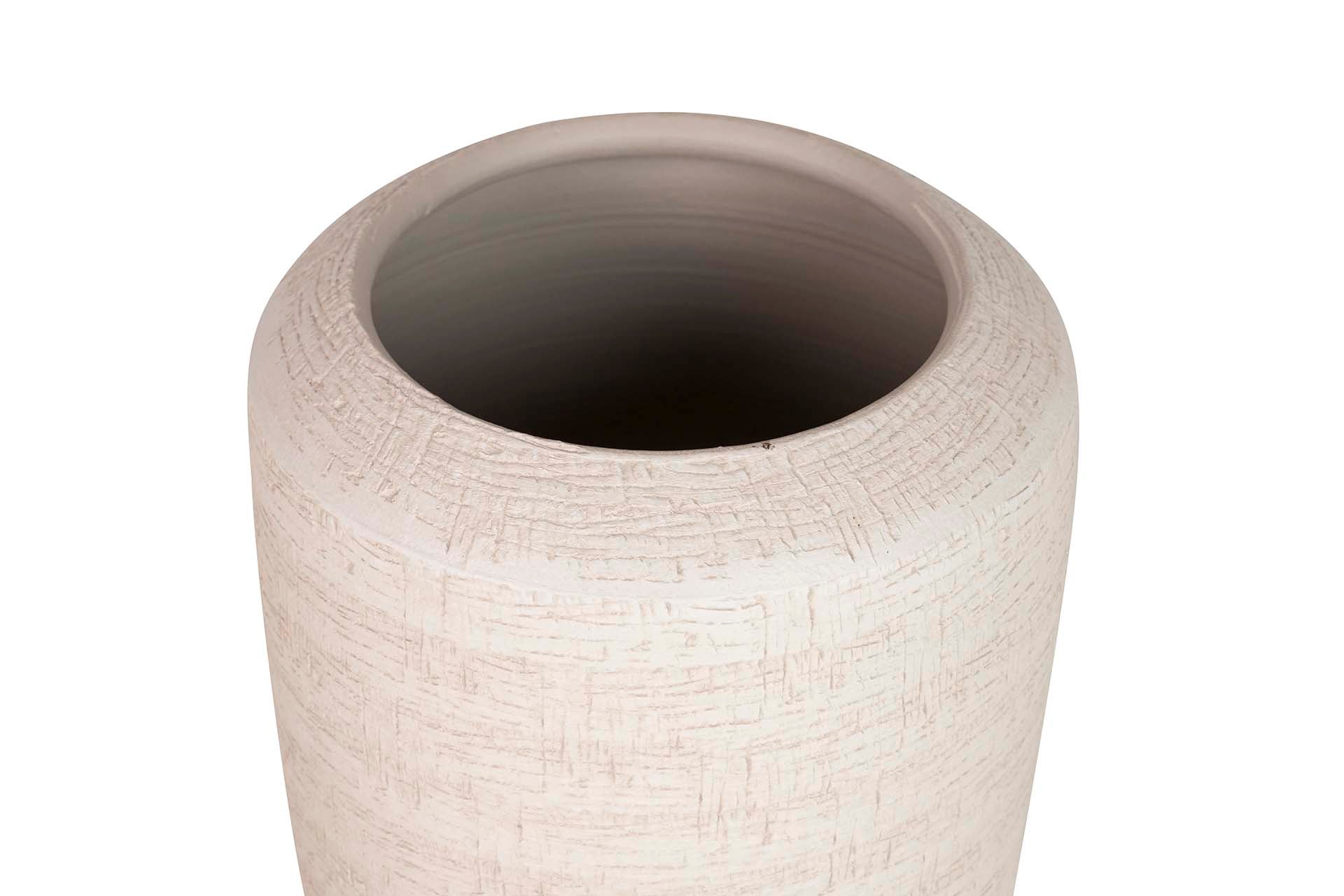 JARRON CERAMICA BLANCA 22x22x39 CM