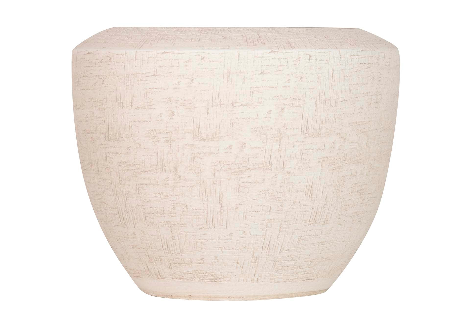 MACETERO CERAMICA BLANCA 21x21x30 CM