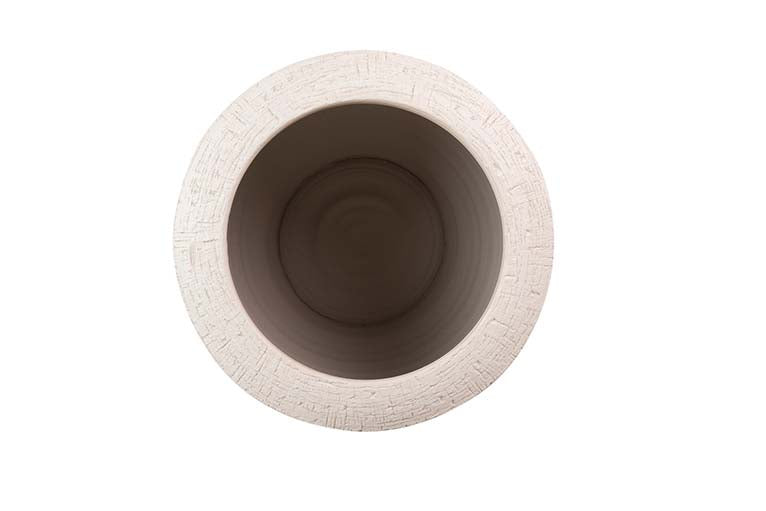 MACETERO CERAMICA BLANCA 18x18x26 CM
