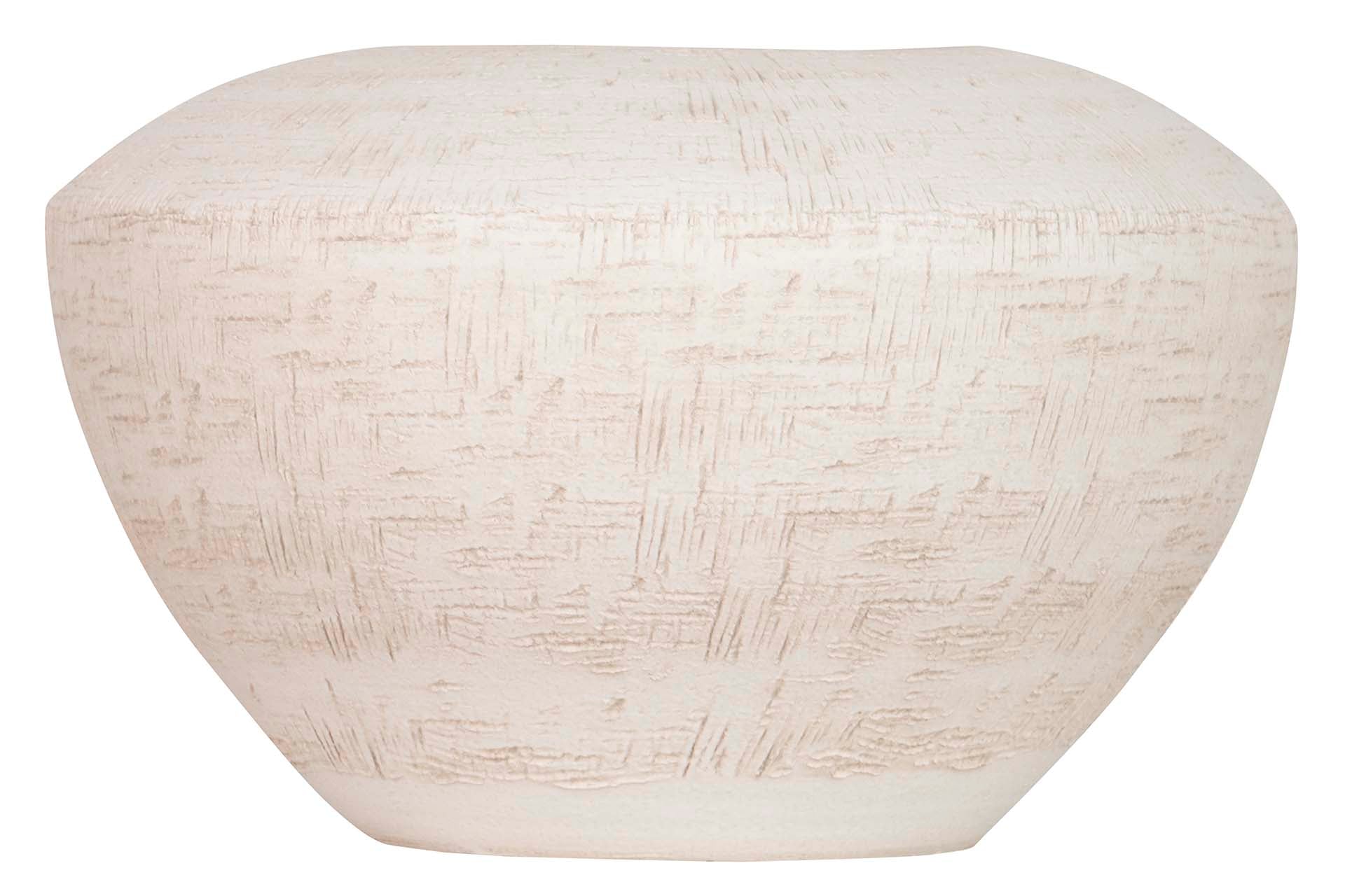 WHITE CERAMIC VASE 32x32x19 CM