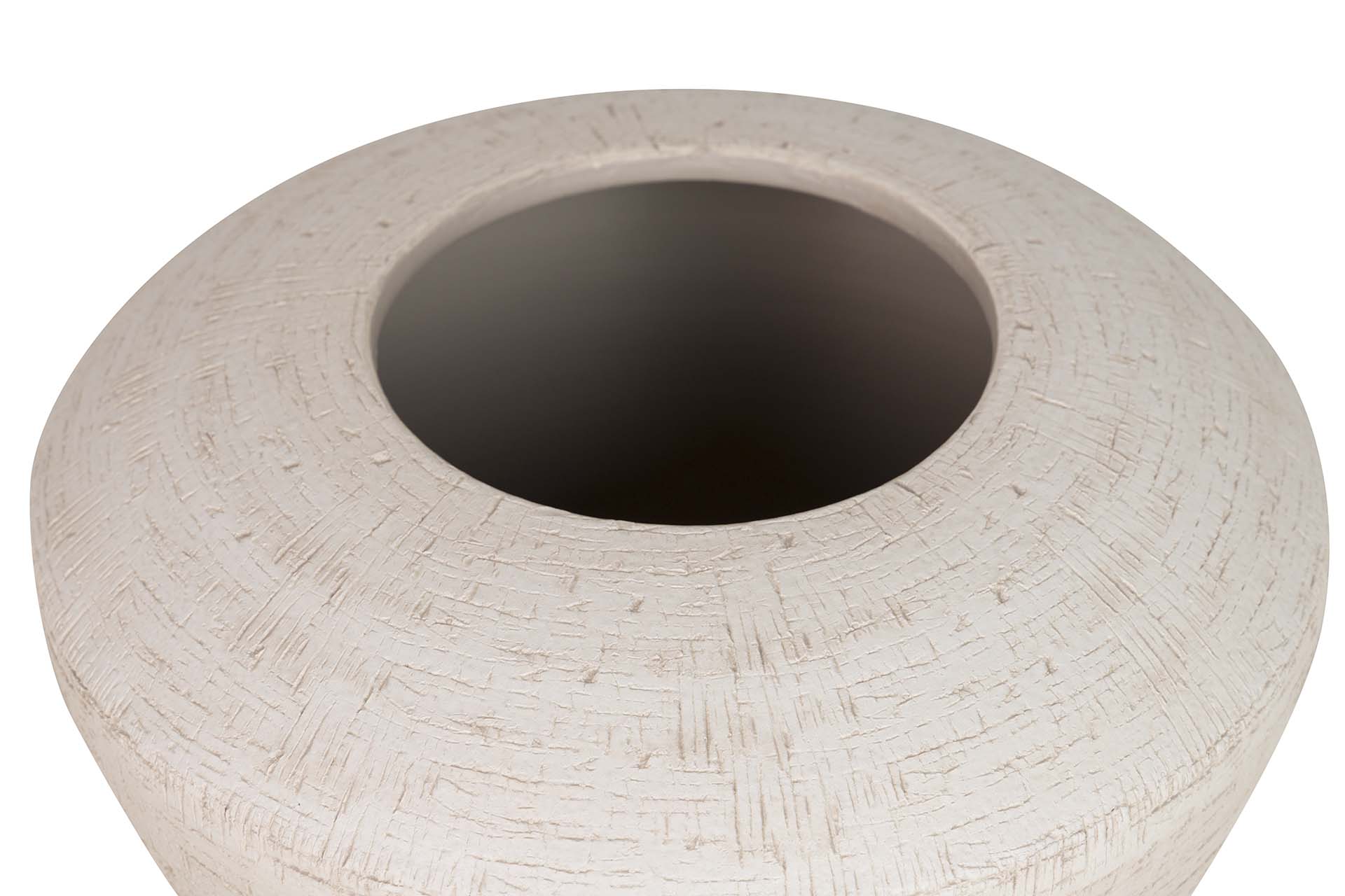 WHITE CERAMIC VASE 32x32x19 CM