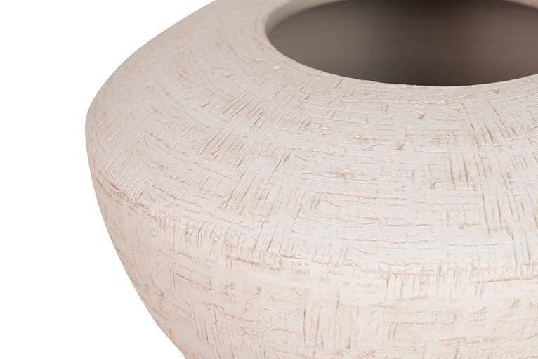 WHITE CERAMIC VASE 32x32x19 CM