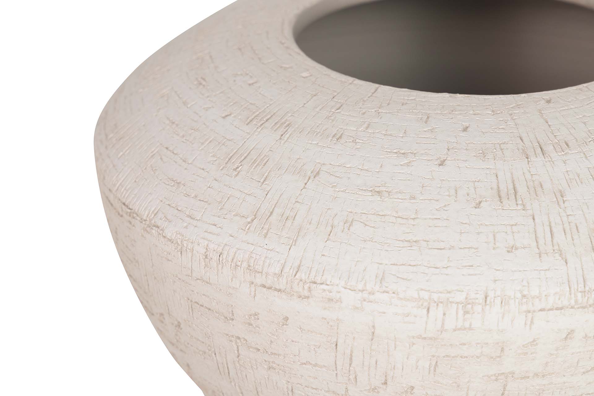 WHITE CERAMIC VASE 32x32x19 CM