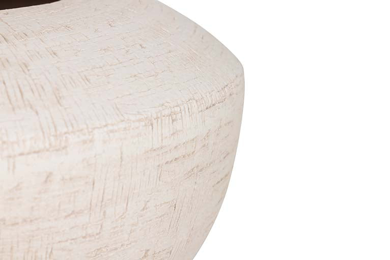 WHITE CERAMIC VASE 32x32x19 CM