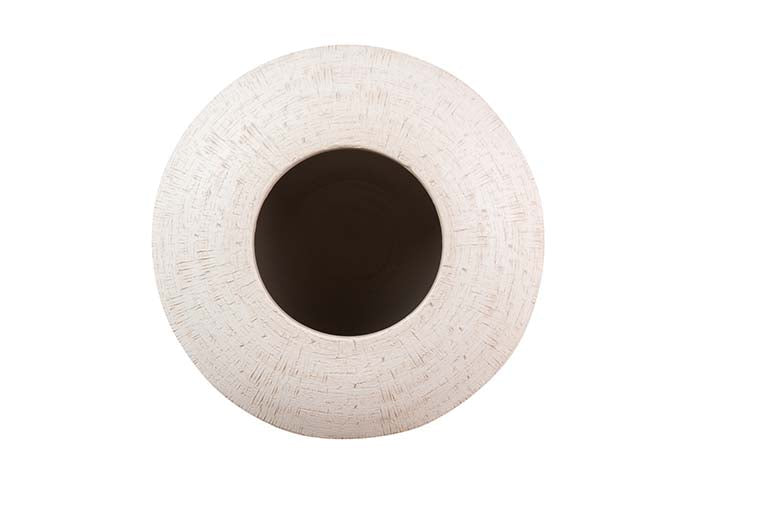 JARRON CERAMICA BLANCA 32x32x19 CM
