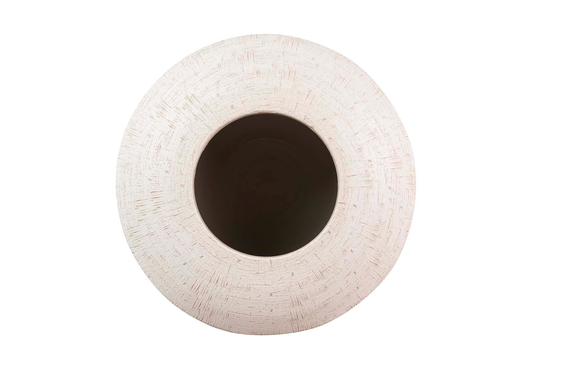 JARRON CERAMICA BLANCA 32x32x19 CM