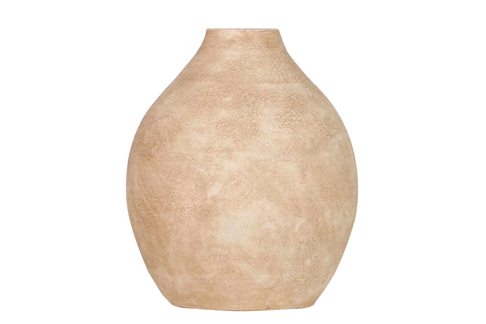 BEIGE CERAMIC VASE 26x26x30 CM