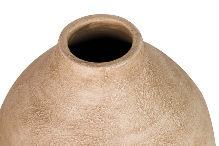 BEIGE CERAMIC VASE 26x26x30 CM