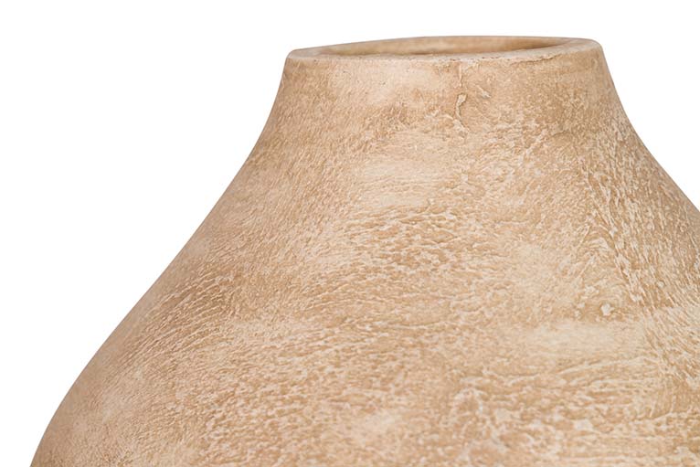 BEIGE CERAMIC VASE 26x26x30 CM