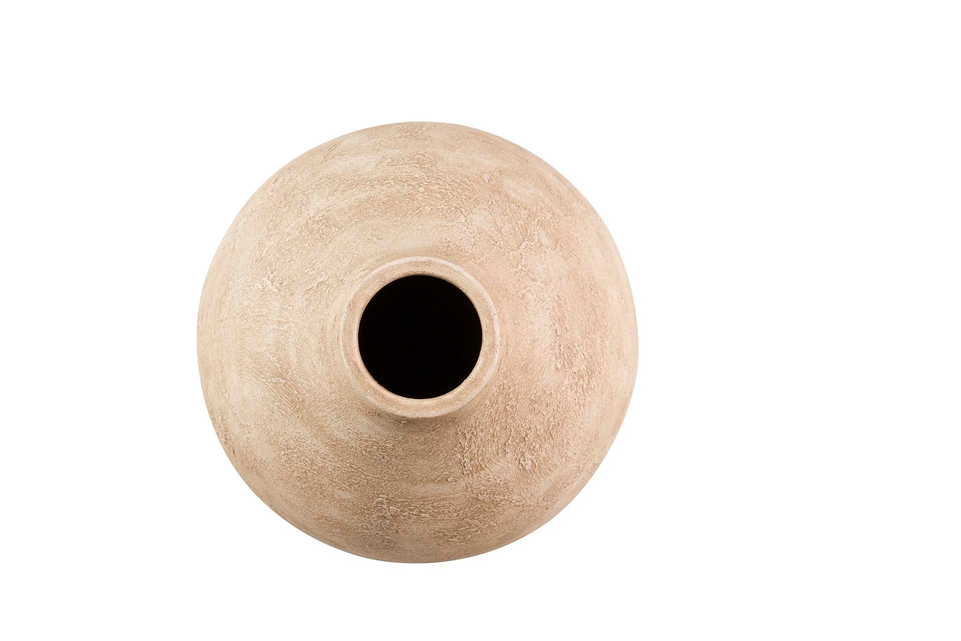BEIGE CERAMIC VASE 26x26x30 CM