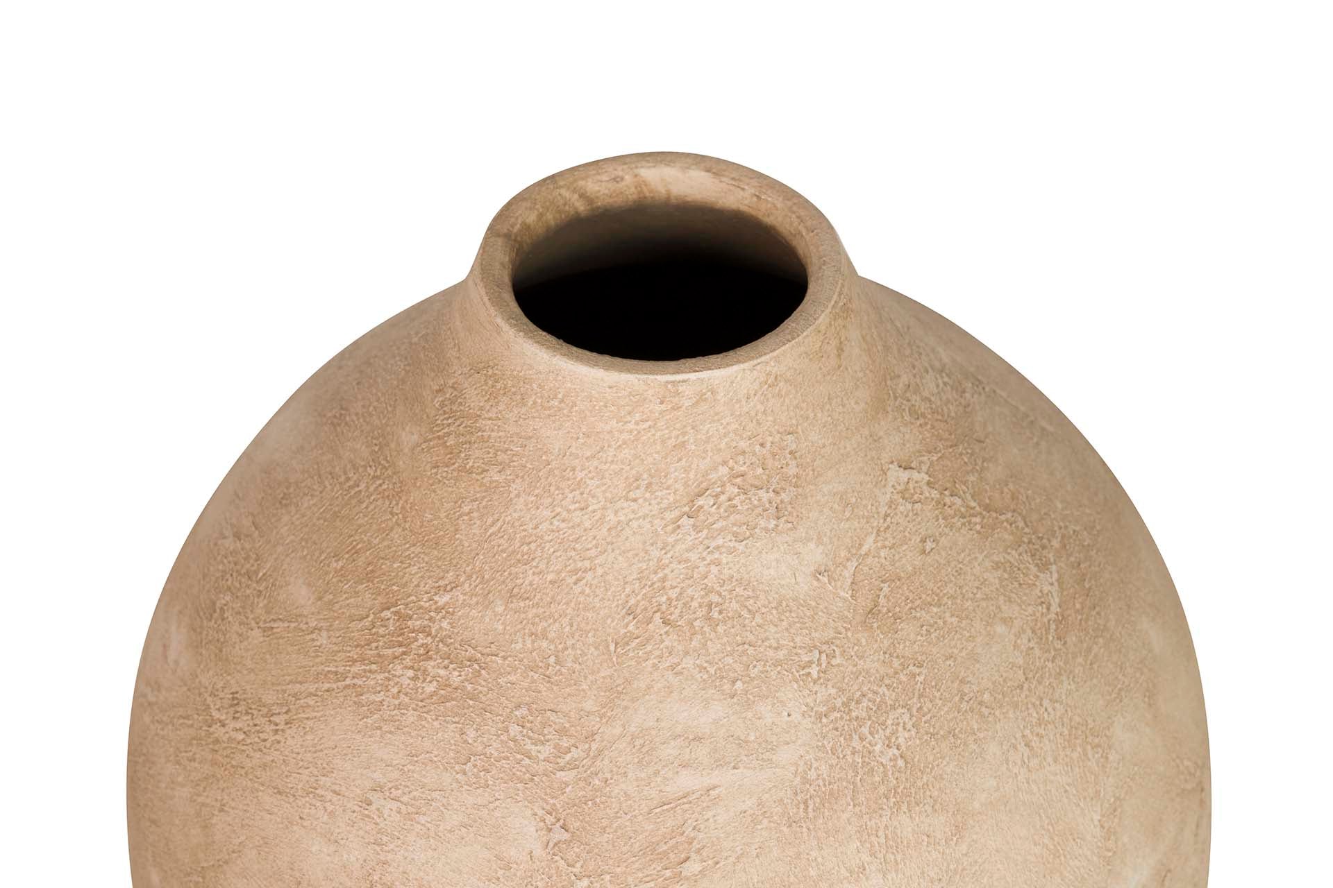 FLORERO CERAMICA BEIGE 29x29x37 CM