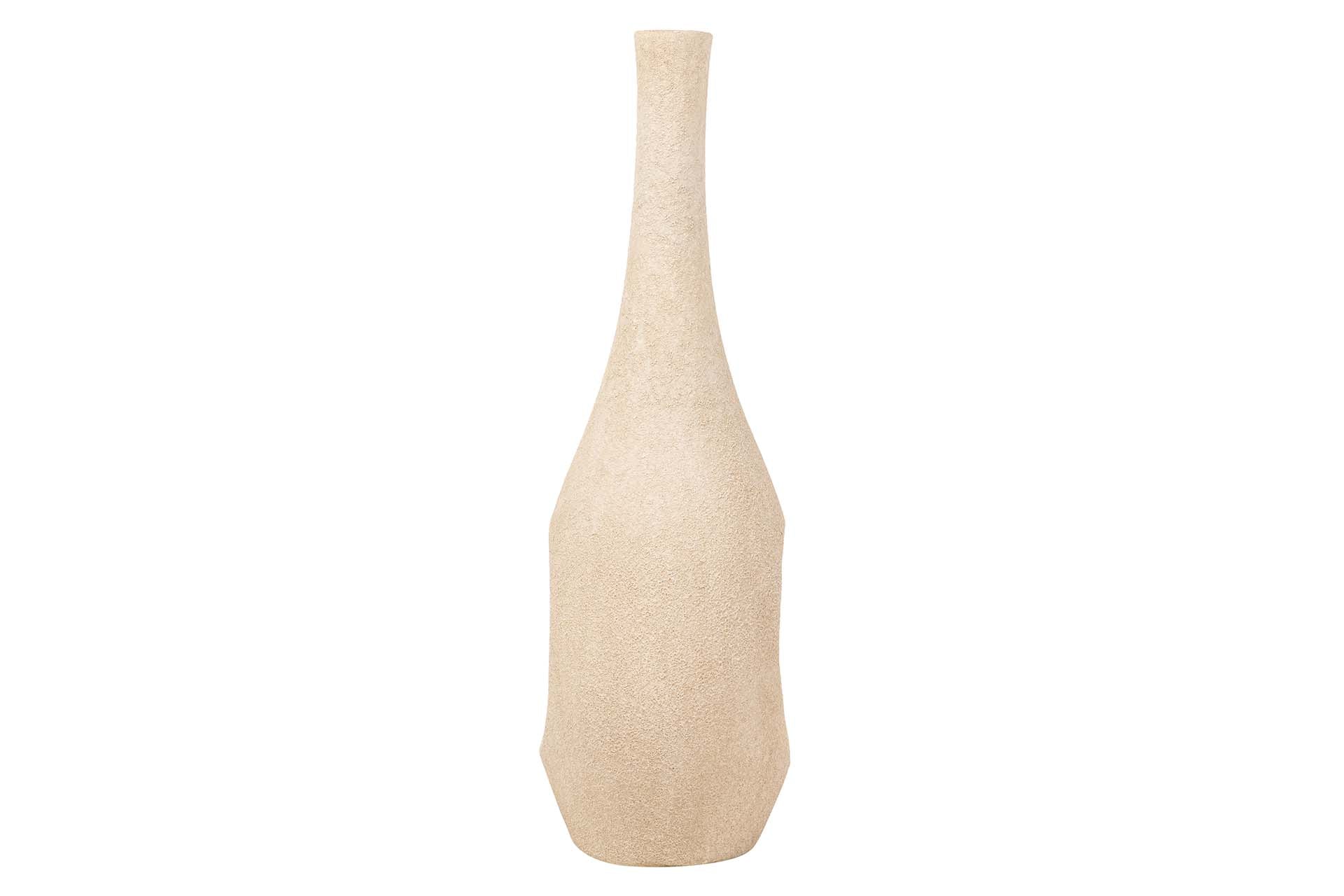 BROWN CERAMIC VASE 17x17x50 CM