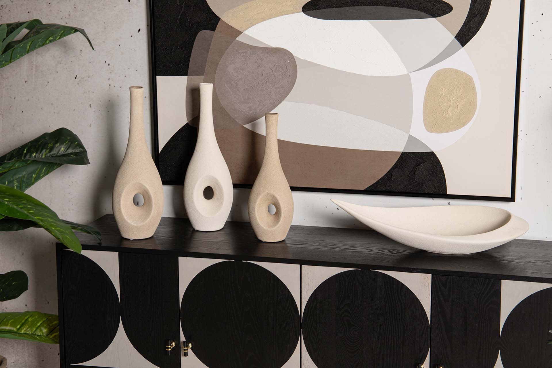 JARRON CERAMICA MARRON 15x15x40 CM