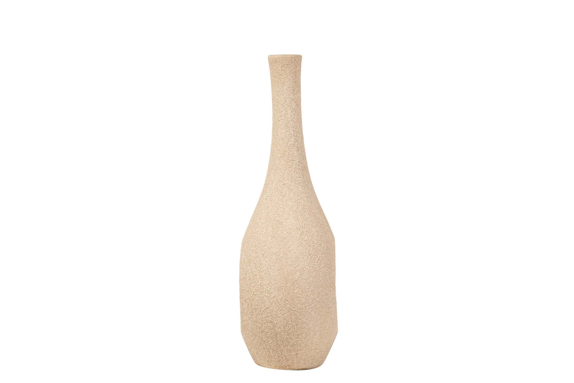 BROWN CERAMIC VASE 15x15x40 CM
