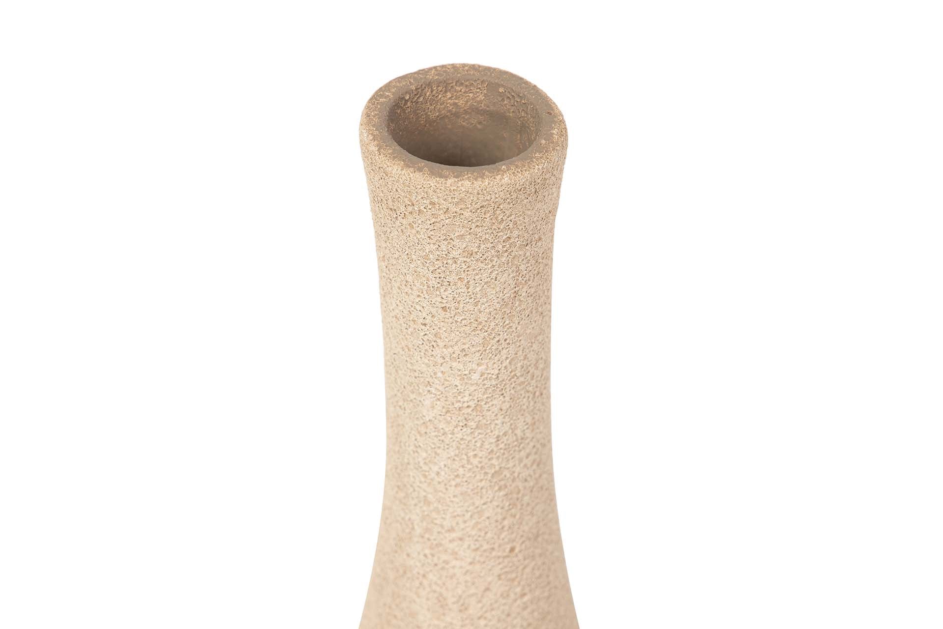 BROWN CERAMIC VASE 15x15x40 CM