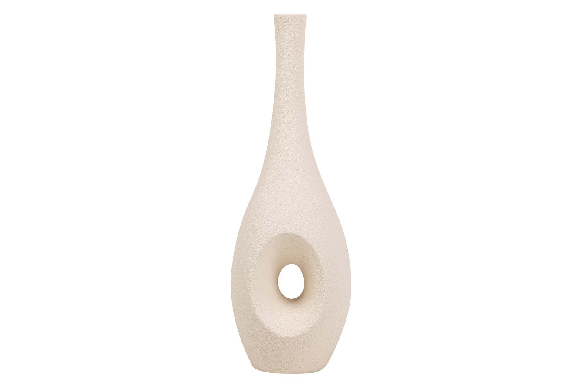 BEIGE CERAMIC VASE 17x17x50 CM