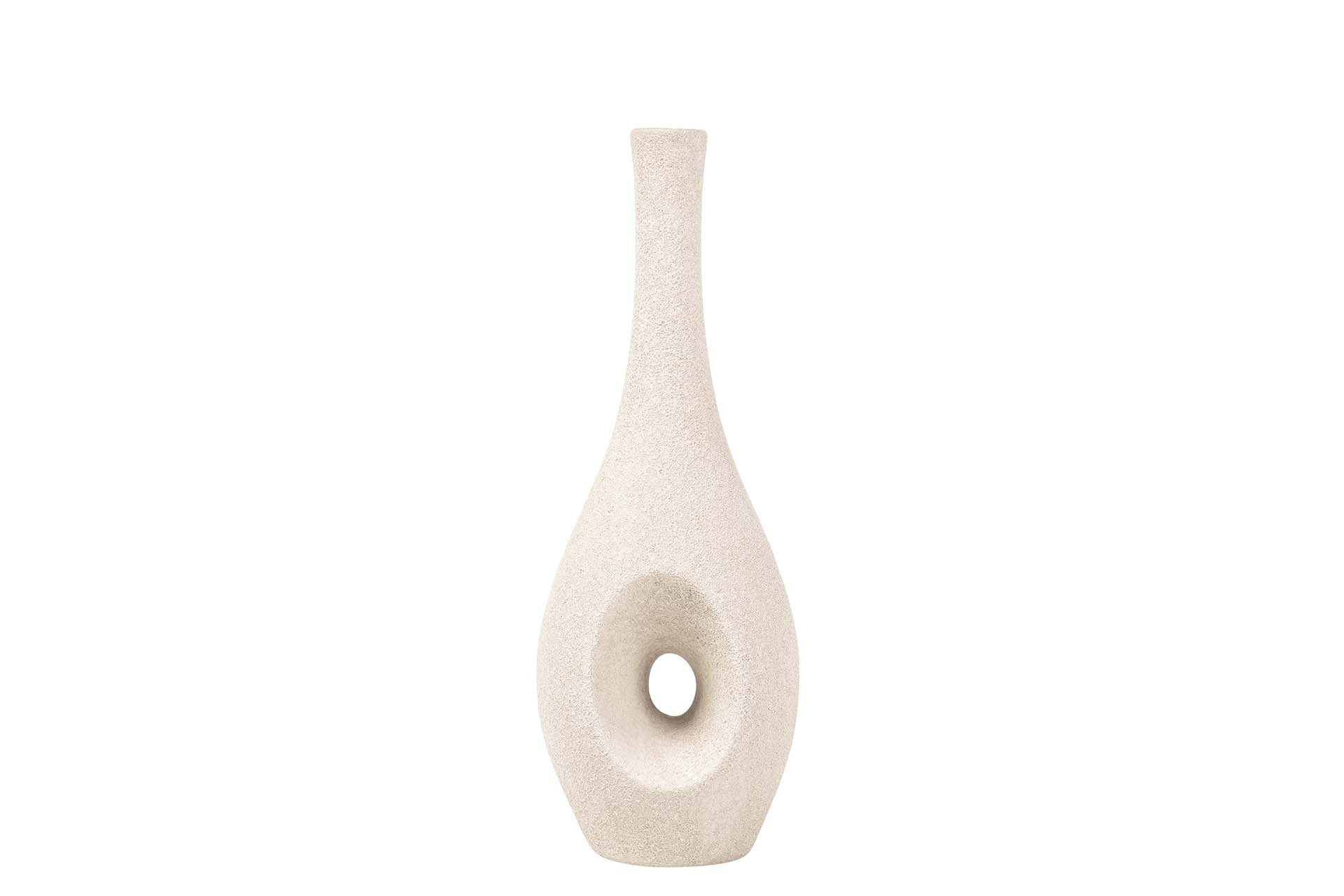 JARRON CERAMICA BEIGE 15x15x40 CM