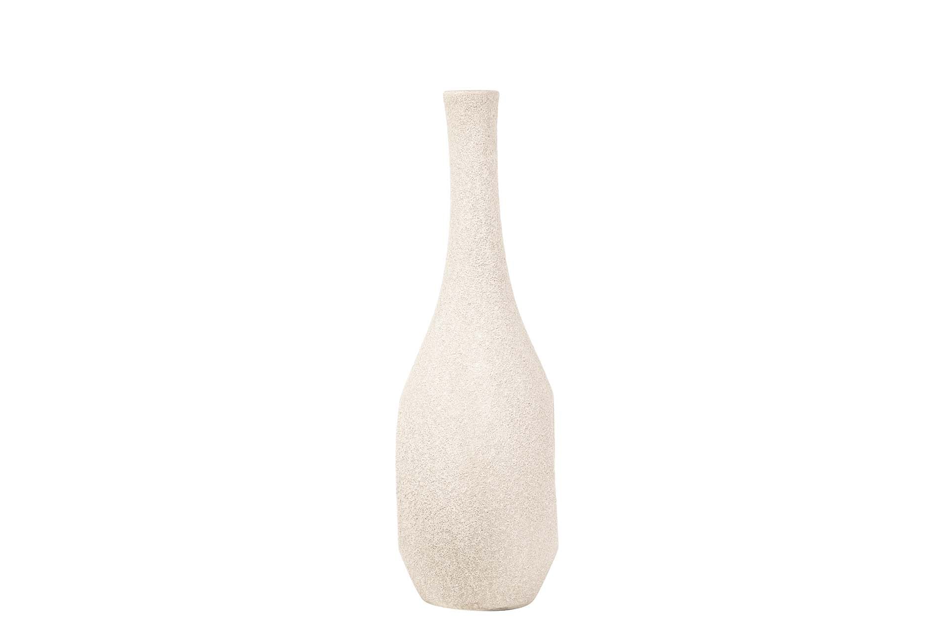 JARRON CERAMICA BEIGE 15x15x40 CM