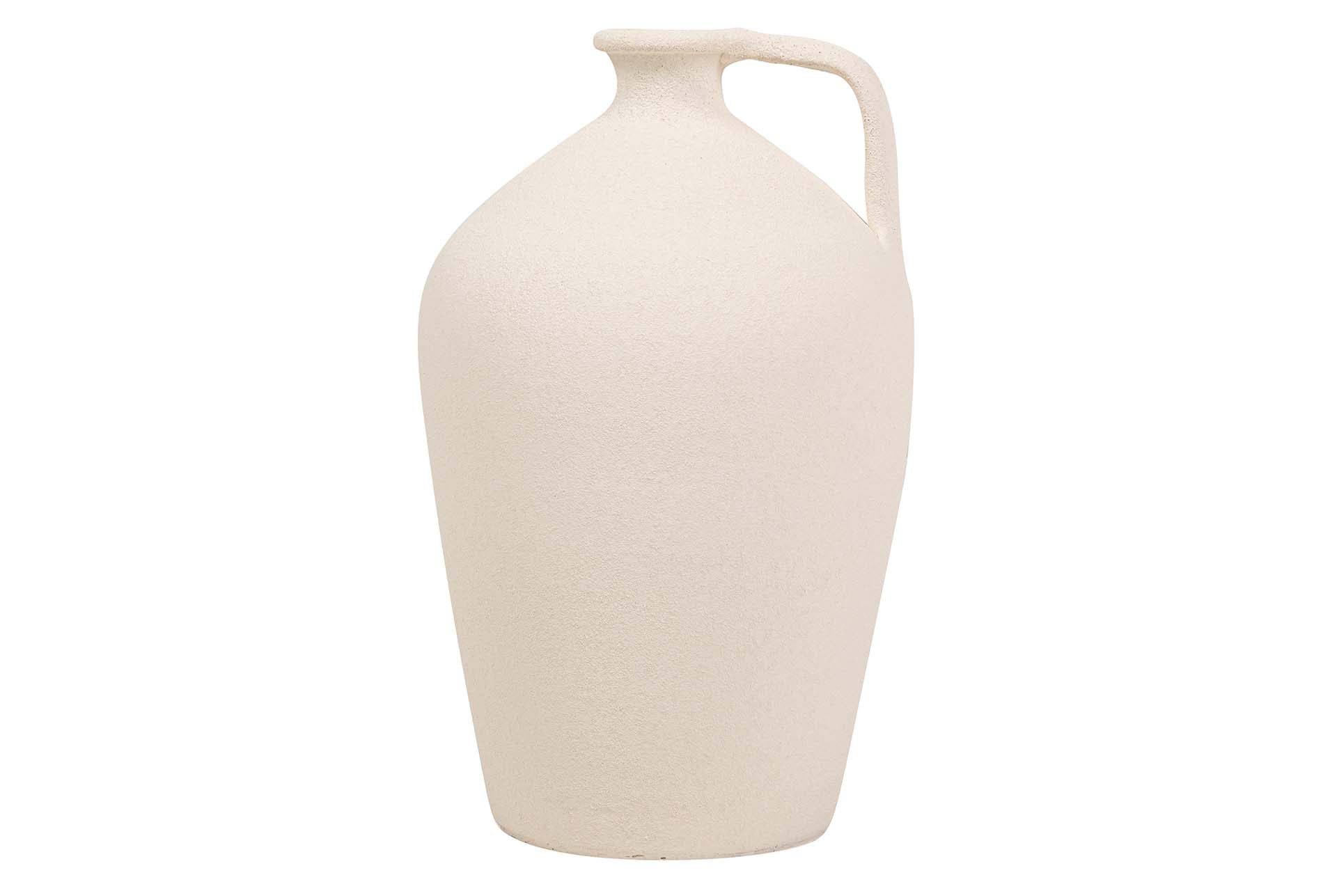 BEIGE CERAMIC VASE 25x25x40 CM