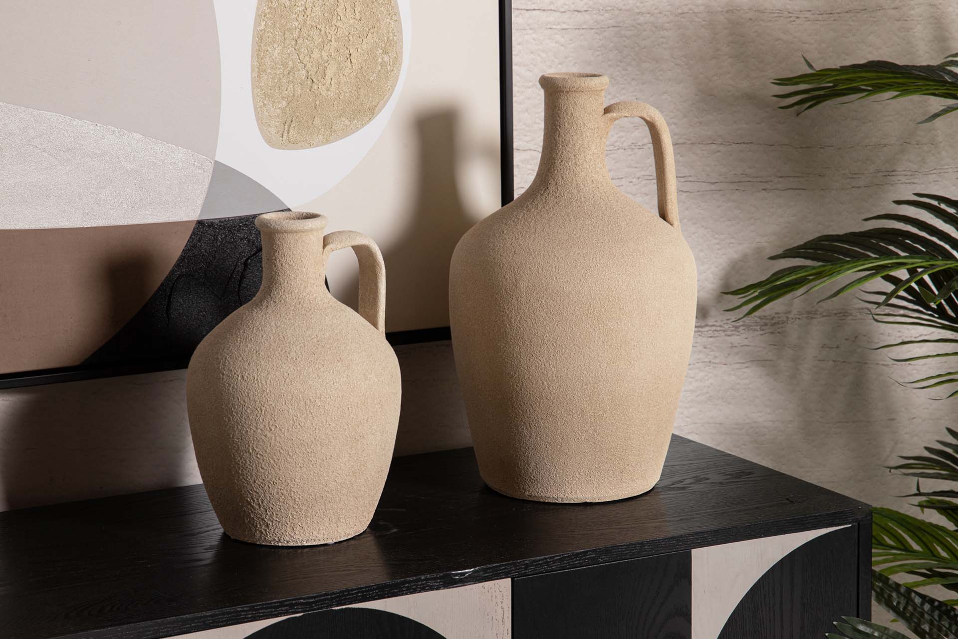 BROWN CERAMIC VASE 25x25x40 CM
