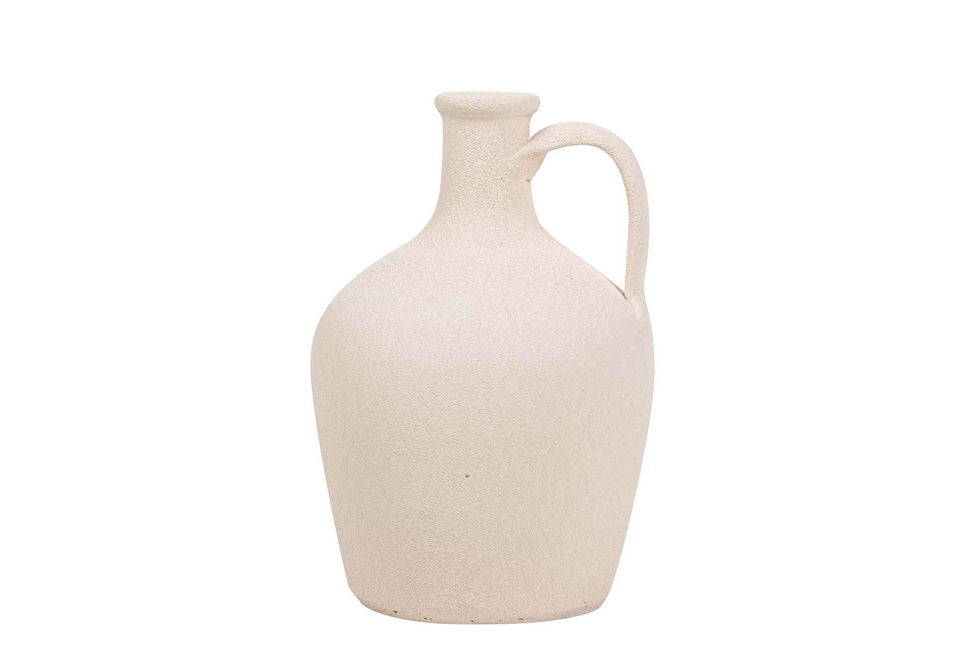 BEIGE CERAMIC VASE 17x17x30 CM